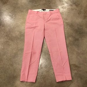 Cropped red/white/pink banana republic pants